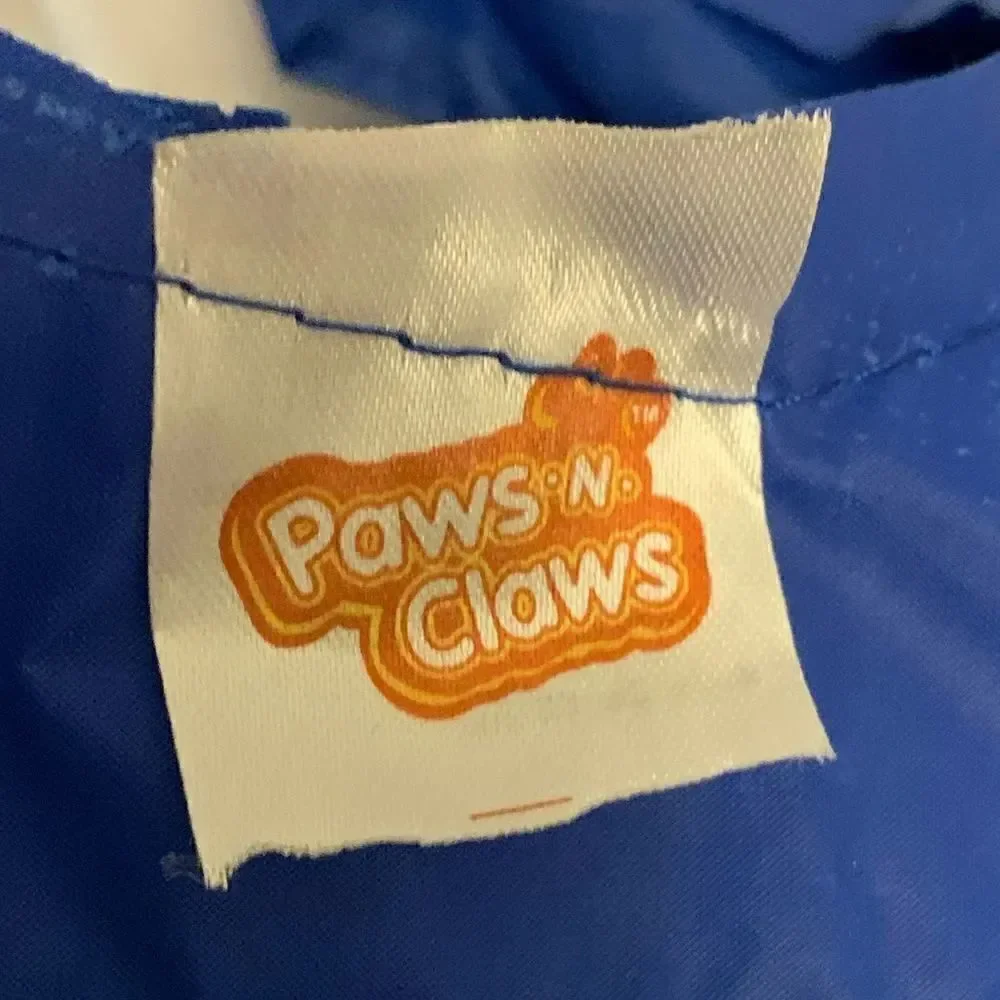 Paws & Claws Blue and Yellow Doggie Raincoat Sz S